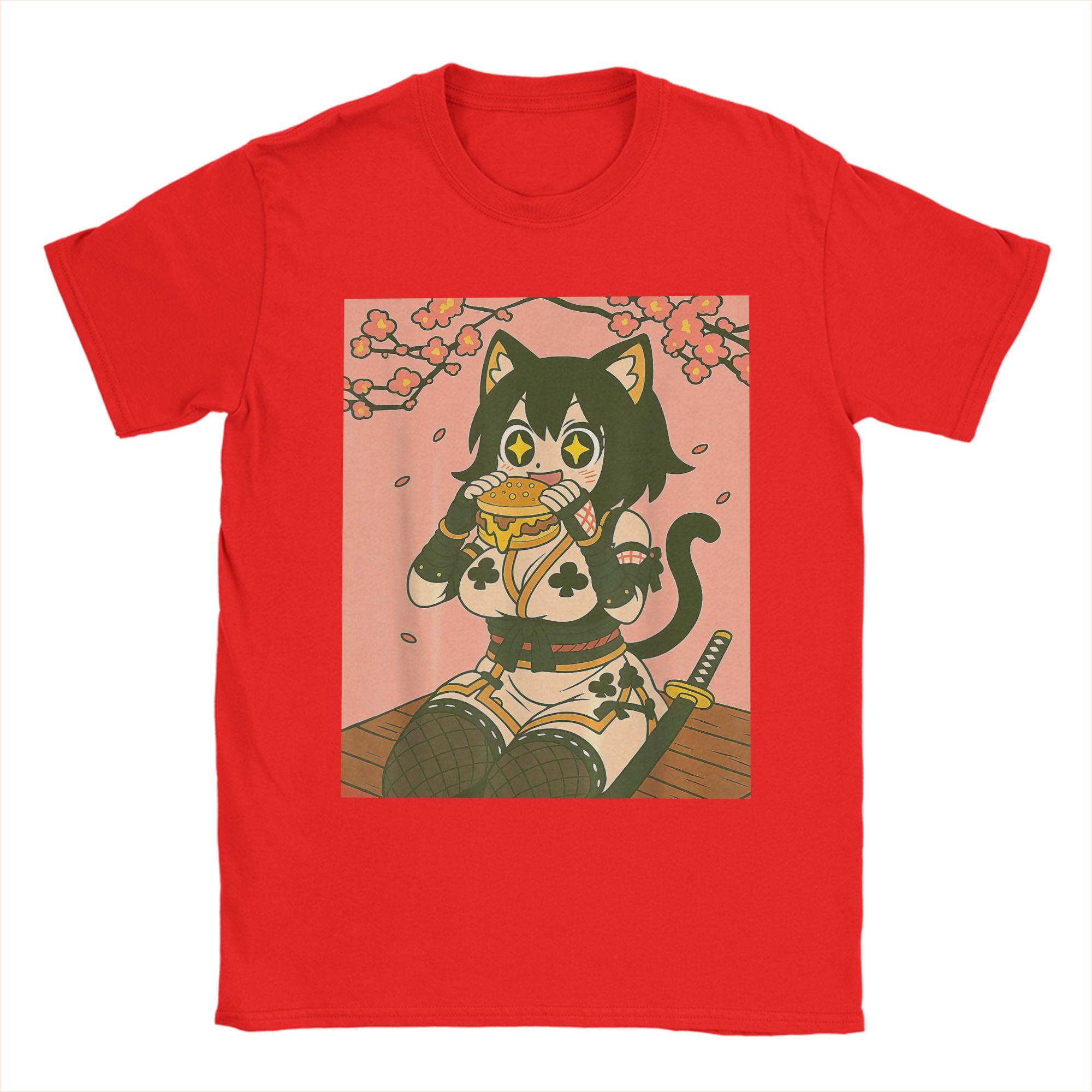 

Anime Girl Kawaii Catgirl Japanese Ninja Burger Waifu TShirt Unisex 100 Cotton Tees Round Collar Short Sleeve T Shirts Clothing S