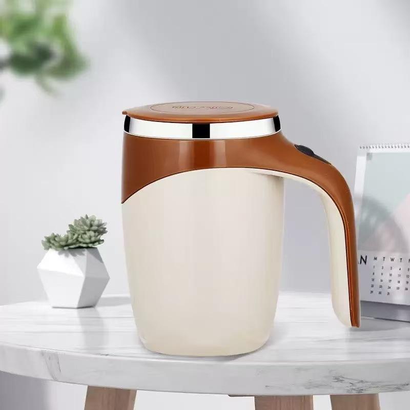 Portable Rechargeable Self Stirring Mug Electric Coffee Mixer Cup 380ml Food Grade Stainless Steel for Outdoor Picnic