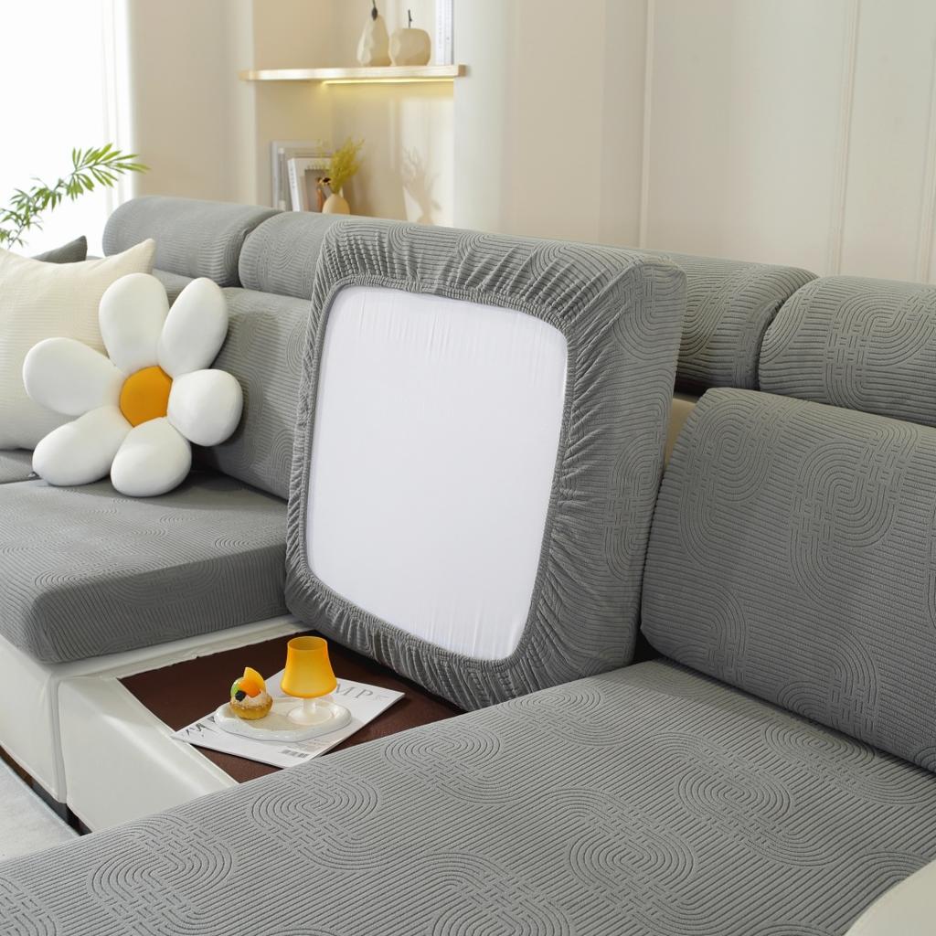 Growth Ring Lines Jacquard Stretchy Sofa Cover Universal Elastic