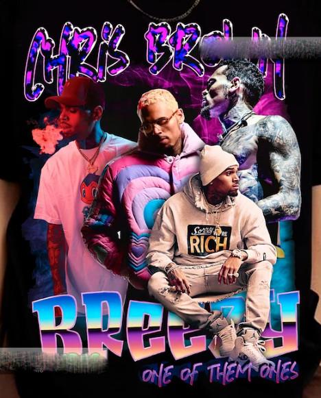 Vintage Chris Brown T-Shirt Chris Brown Tee Chris Brown Hip Hop Shirt S-5Xl Unisex T-Shirt L