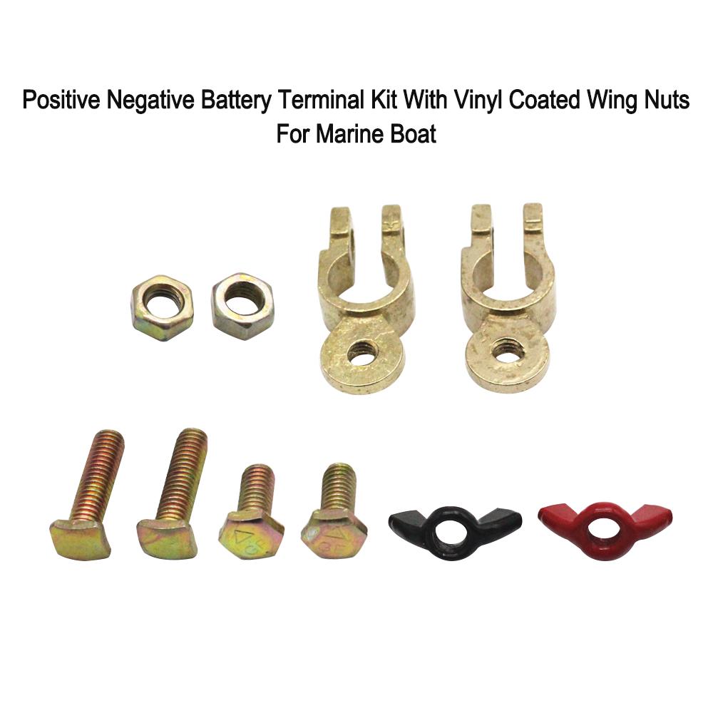 Buy Positive Negative Battery Terminal With Vinyl Coated Wing Nuts For