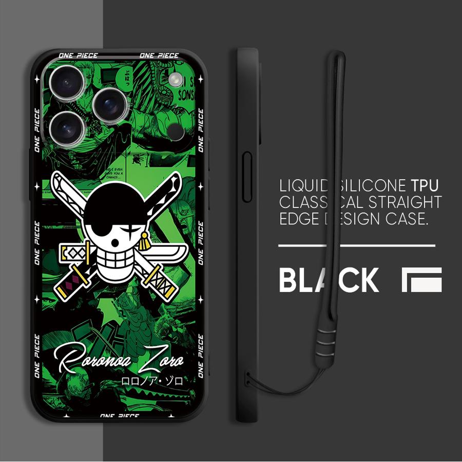 One Piece Red Green Cool Phone Cover Case for Apple iPhone 17 Pro Max 15 Air 13 Mini 7 8 11 XS XR 12 Plus 16