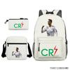 Luo Qixing Three-Piece Schoolbag, Male And Female Students Leisure Bag, Printed Large-Capacity Outdoor Backpack