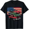 Patriotic American Flag Vintage Muscle Car T-Shirt