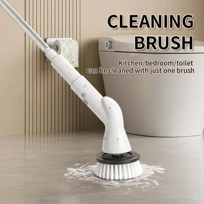 2025 6-in-1 Wireless Electric Cleaning Brush for Kitchen and Bathroom Cleaning, Electric Rotating Cleaning Brush.