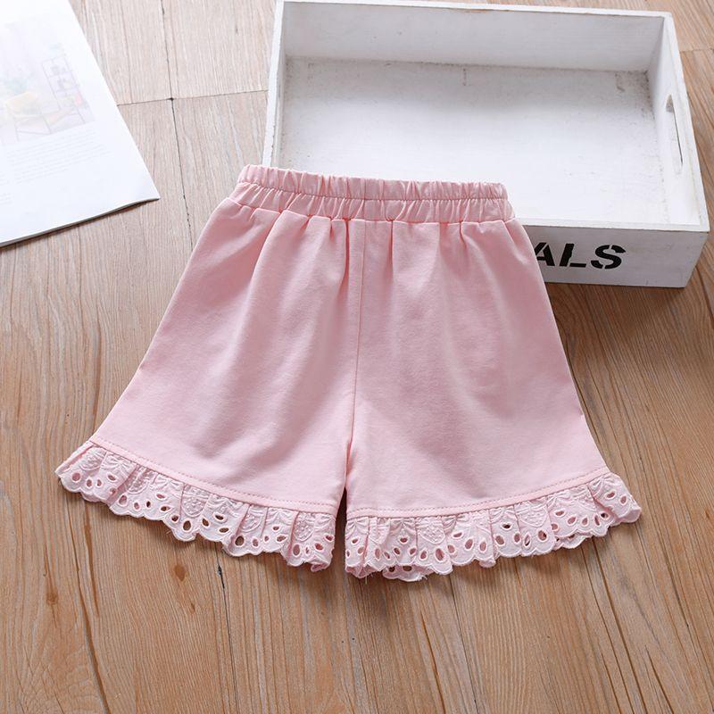 Girls' Summer Five Minute Shorts Girls' Cotton Casual Shorts Skirts Children's Loose Summer Pants