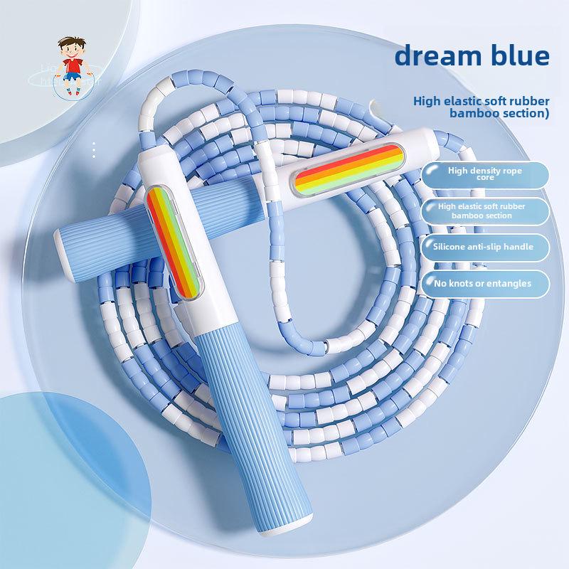 Adjustable Bamboo Skipping Rope for Kids with Soft Beads – Ideal for Beginners and Primary Students