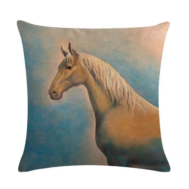 Horse Pattern Pillowcase Home Decoration Bedroom Room Office Seat Living Room Sofa Cushion Cover 40x40 45x45 50x50 60x60cm