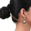 Retro Ethnic Long Tassel Rhinestone Zirconia Earrings for Women - Court Style Statement Drops