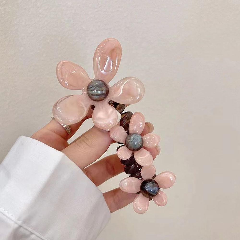Pearl Flower Bubble Braid Phone Line Hairband Head Rope Female New High End Ins Straight Braid Artifact Hair Accessories New
