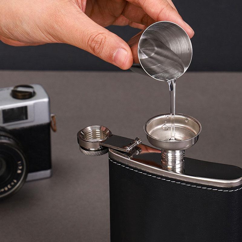 8oz přenosná kapesní placatka z nerezové oceli na whisky, nádoba na alkohol, dárek, láhev na pití vodky, sada na víno, venkovní