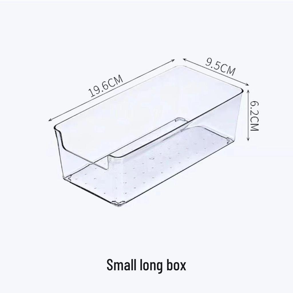 Acrylic Transparent Storage Box with Dividers for Cards and Memos