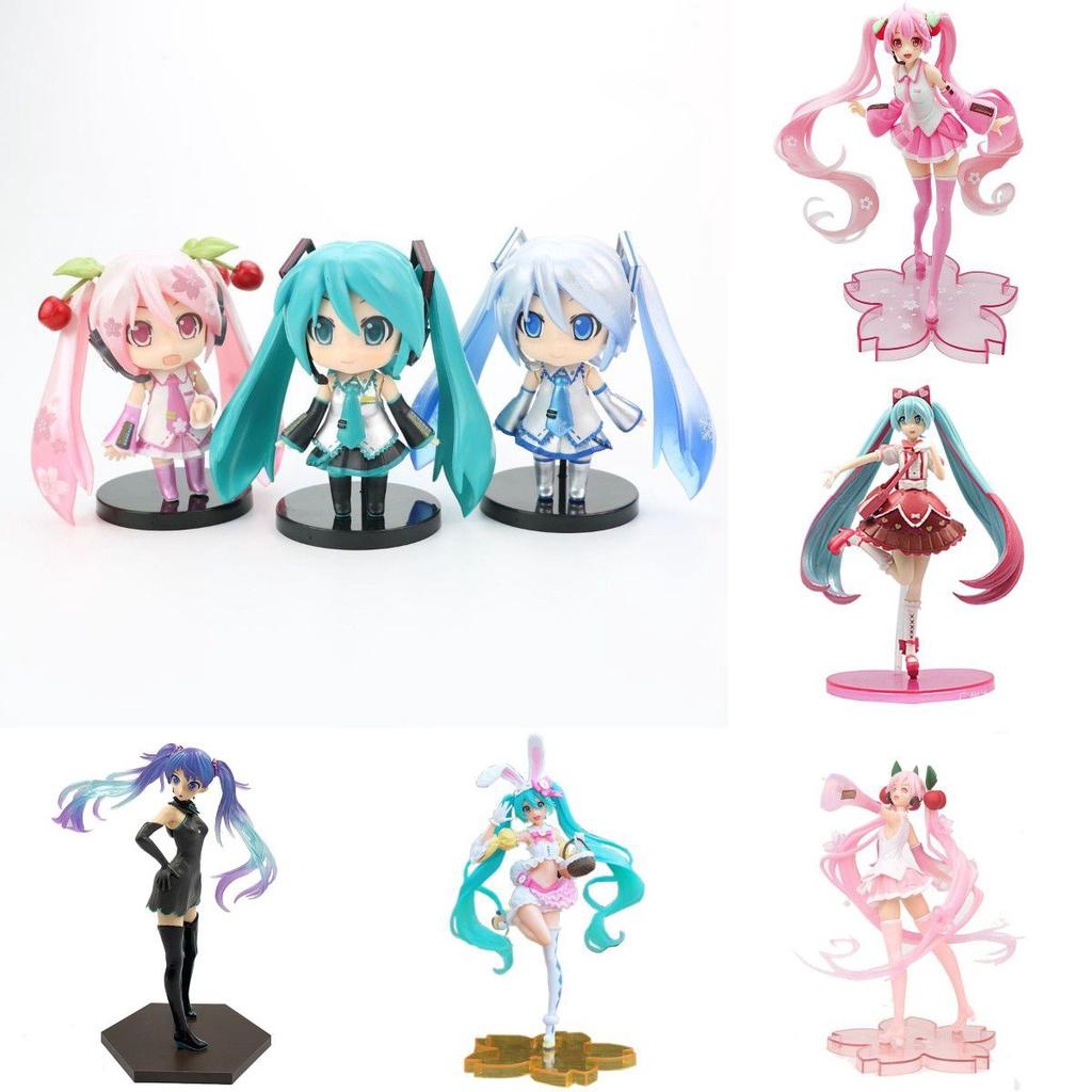 Hatsune Miku Cartoon Virtual Singer Manga Statue Figurines Stunning Collectible Model Toy