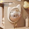 Wall-Mounted Flip-Top Clear Skincare Storage Box, Dustproof & Punch-Free