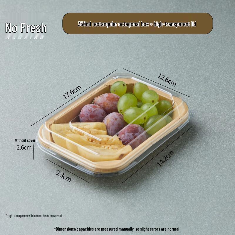 Nuoxian 350ml Kraft Paper Takeaway Containers with PET Lids