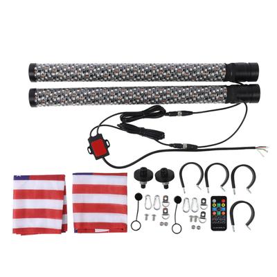 2 Stück 12?24V RGB LED Peitschenlicht Wasserdicht App Fernbedienung 366 Modi Lauflicht Peitschenantenne für UTV