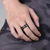 Titanium Steel Rotating Electrocardiogram Couple Ring, Heartbeat, Decompression, Stainless Steel Matching Ring, Hand Jewelry