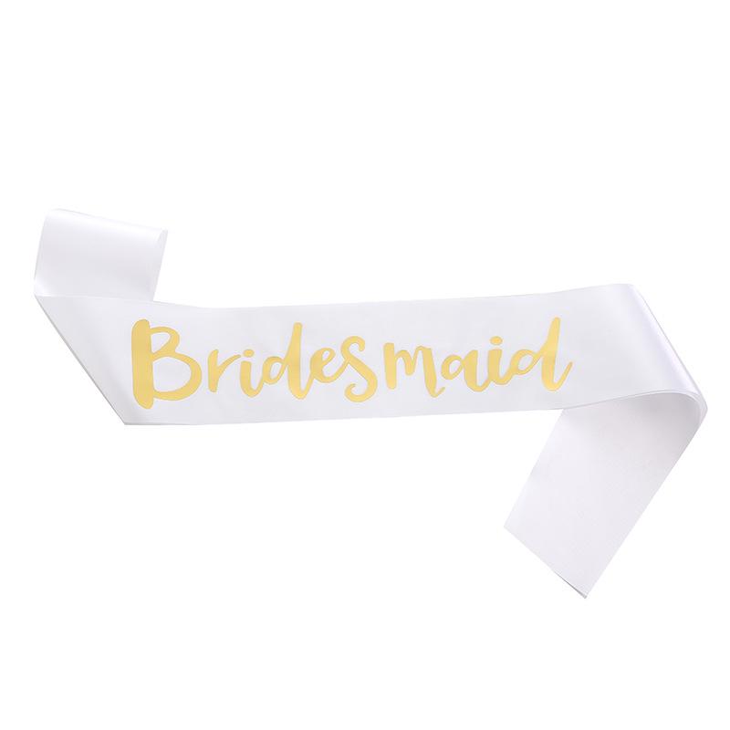 Gold Foil Bachelorette Party Sash Set: 'BRIDE TO BE' & 'TEAM BRIDE'
