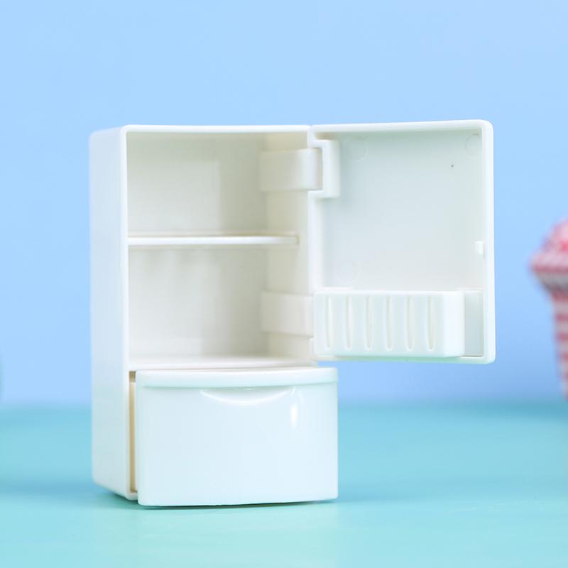 19 Styles 1/12 Dollhouse Miniature Kitchen White Wooden Fridge Refrigerator Freezer For Dolls Bedroom Living Room Accs Kids Toy