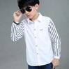 Camicia da gentiluomo con chiusura a righe a maniche lunghe per bambini e ragazzi