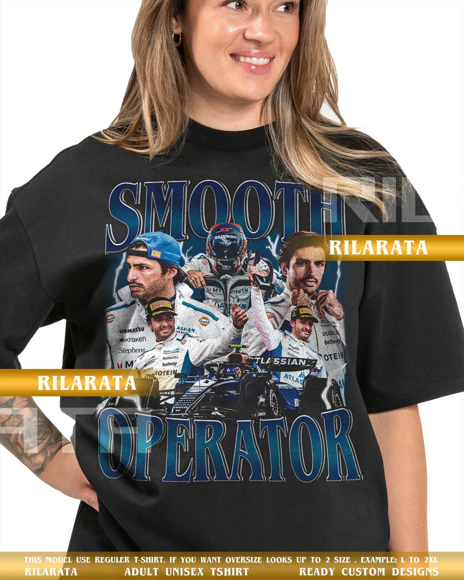 Carlos Sainz Jr Vintage T-Shirt Smooth Operator Shirt Gift for Women and Man Shirt Unisex Tee Sport SweaT-Shirt 3XL