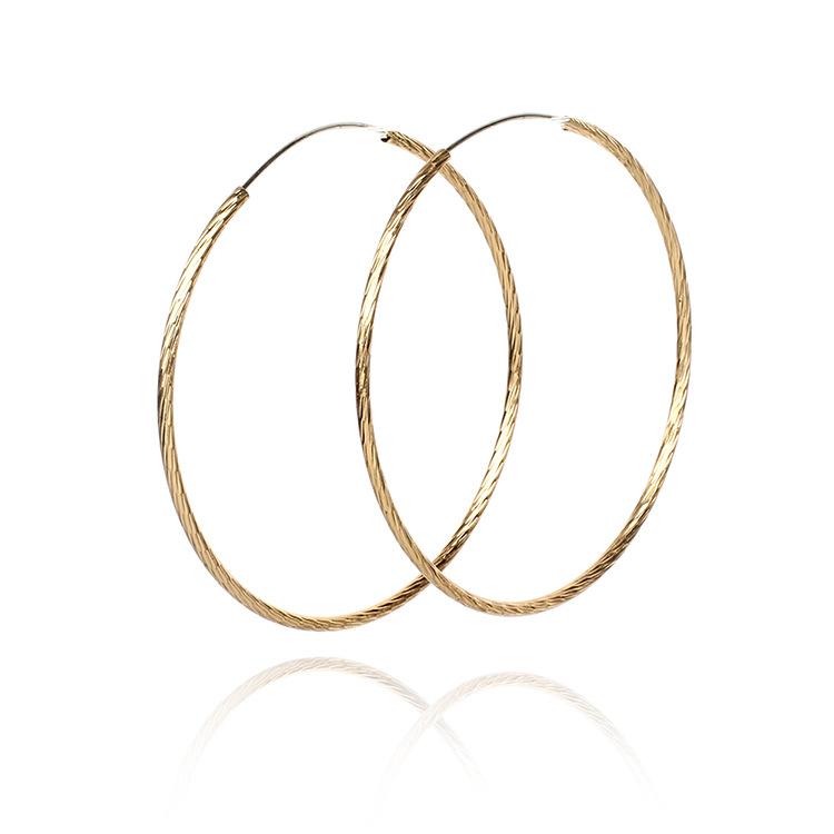 European and American Large Circle Earrings Temperament Korean Personality Hipster Earrings Versatile Ring Earrings Fashion Exaggerated Earrings