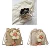 Minimalist Woven Straw Bucket Bag For Women With Drawstring Closure Perfect For Summer Casual Outings