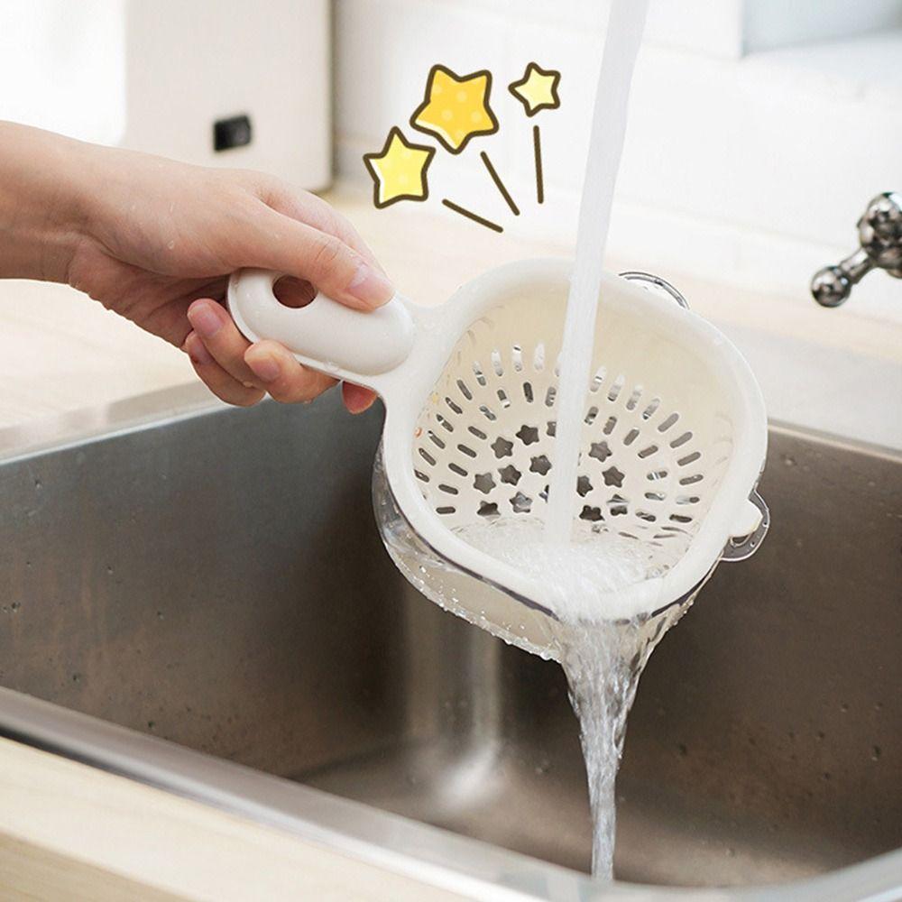 with handle Kitchen Sink Drain Basket Multifunctional Draining Bowl for Household
