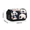 Panda Bambus Doppeltes Klapp-Federmäppchen für Jungen und Mädchen Bestes Geschenk 2D Flaches Cartoon-Federmäppchen Schultüte für Kinder