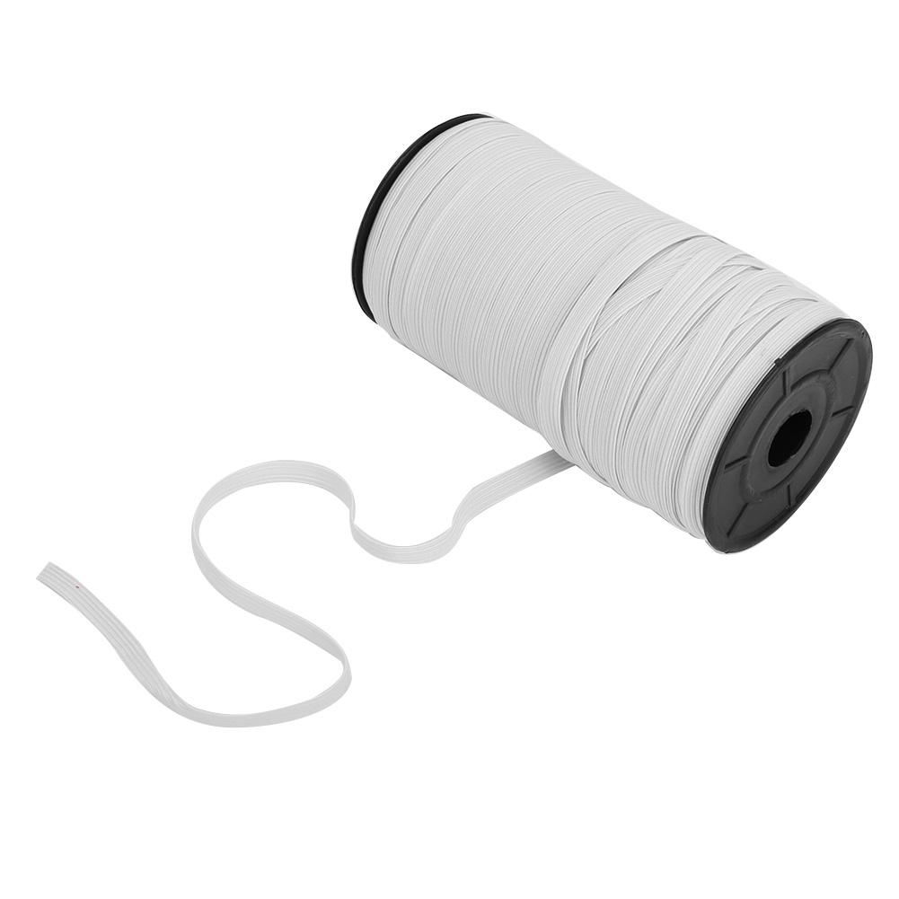 8mm 100yard Elastic Band Sewing Accessory Flat Knitted Elastic Craft for Clothing   (White)