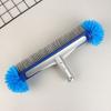 Aluminum Handle Swimming Pool Brush Head With Corner Cleaning Brush Semi-Spherical Bristles Pool Tile Scrubber Brush