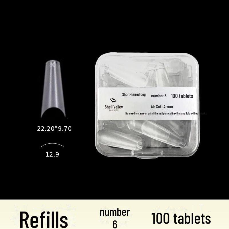 Super Long Fine Dog Nail Art Tips - No Grind, Full Code Fold, No Trace, Quick Apply Replacement for Nail Art Shops