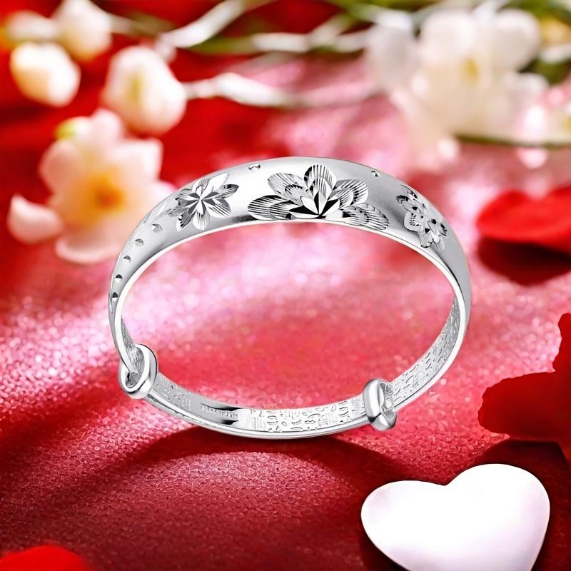 Foot silver S999Pure silver bracelet for women, adjustable sliding bracelet, mother's style, can be freely adjusted in size, a gift for mother's