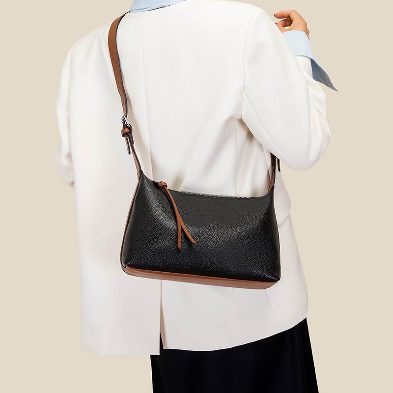 Leather women's bags, soft leather underarm bags, new trendy and fashionable large-capacity first-layer cowhide shoulder messenger bags