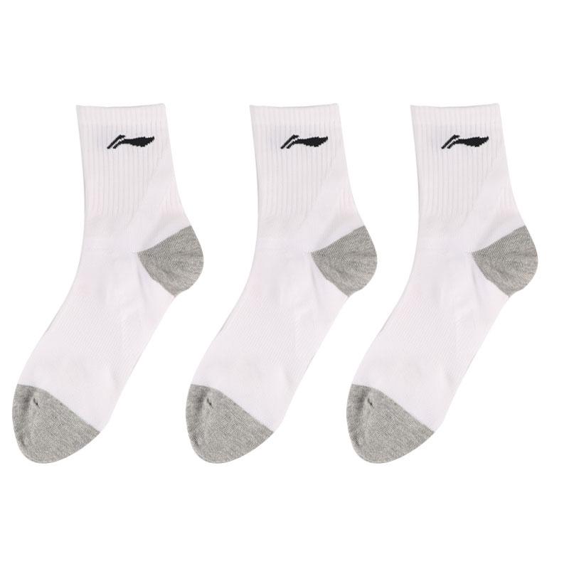 Li Ning Crew Socks Unisex 3 Pack YWTV938-1 L