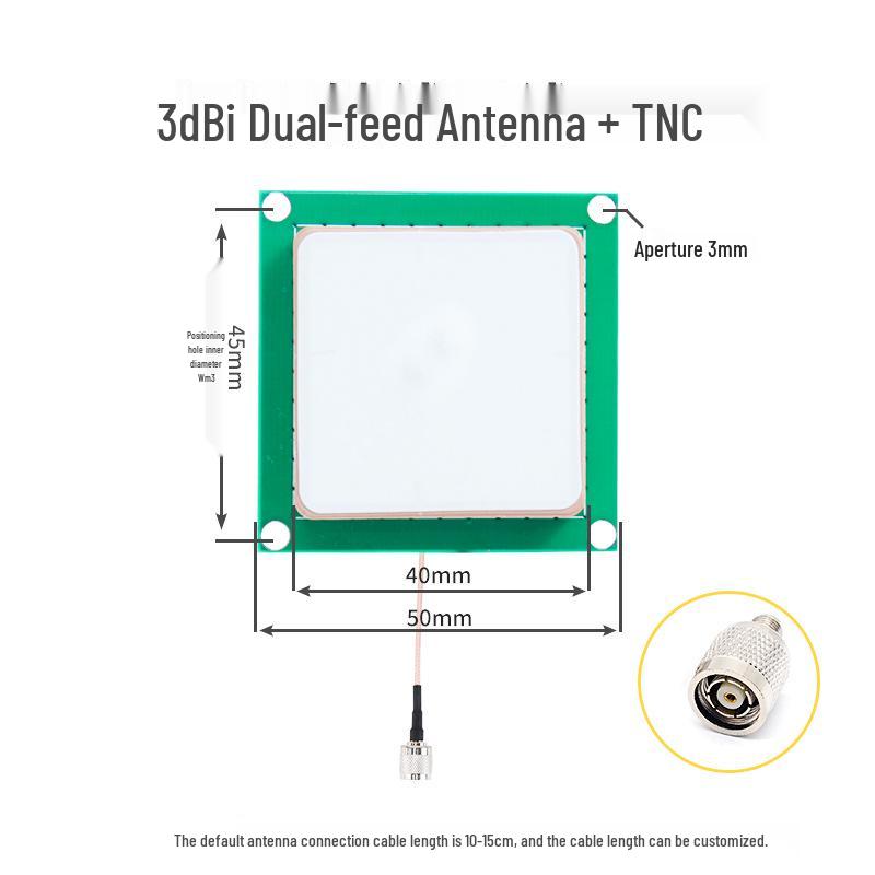 915MHz Dual-Feed RFID Ceramic Antenna, 3dBi UHF, SMA/IPEX/MMCX Connectors