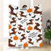 1 Halloween Dachshund Print Flannel Blanket - A Comfortable Blanket Suitable for All Seasons Featuring Fun Pumpkin And Bat Patter