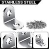 50-piece Corner Connector Set, Stainless Steel, 20 X 20 X 16 Mm, Corner Connector, Wall Bracket, Corner Metal, 90 Degrees, With Screws, Silver