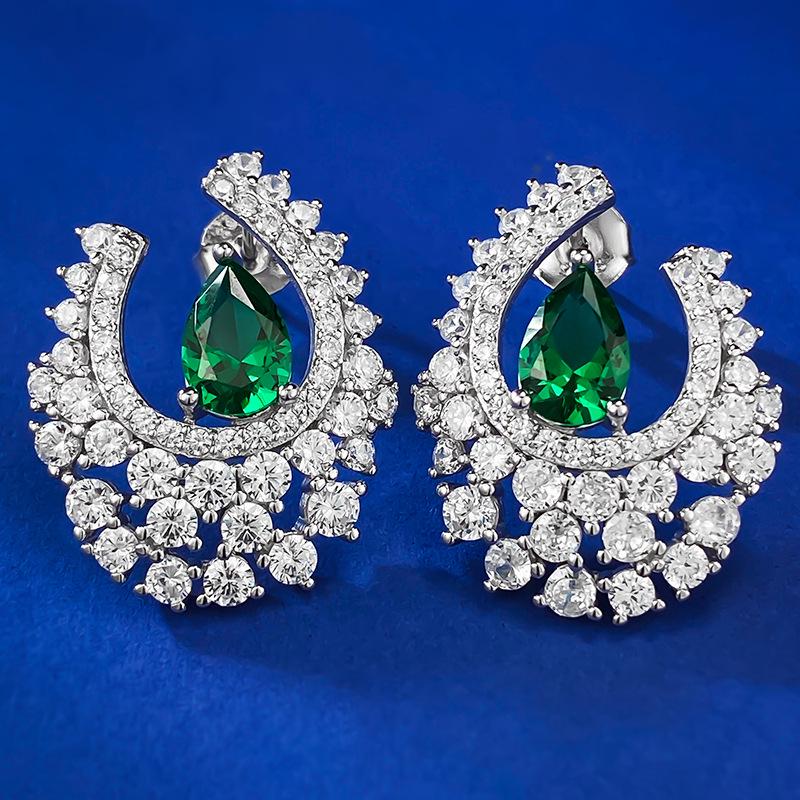 

Mujing Jewelry Christmas Ice Flower Stud and Dangle Earrings: S925 Silver, Light Luxury Style for Women 925 Silver