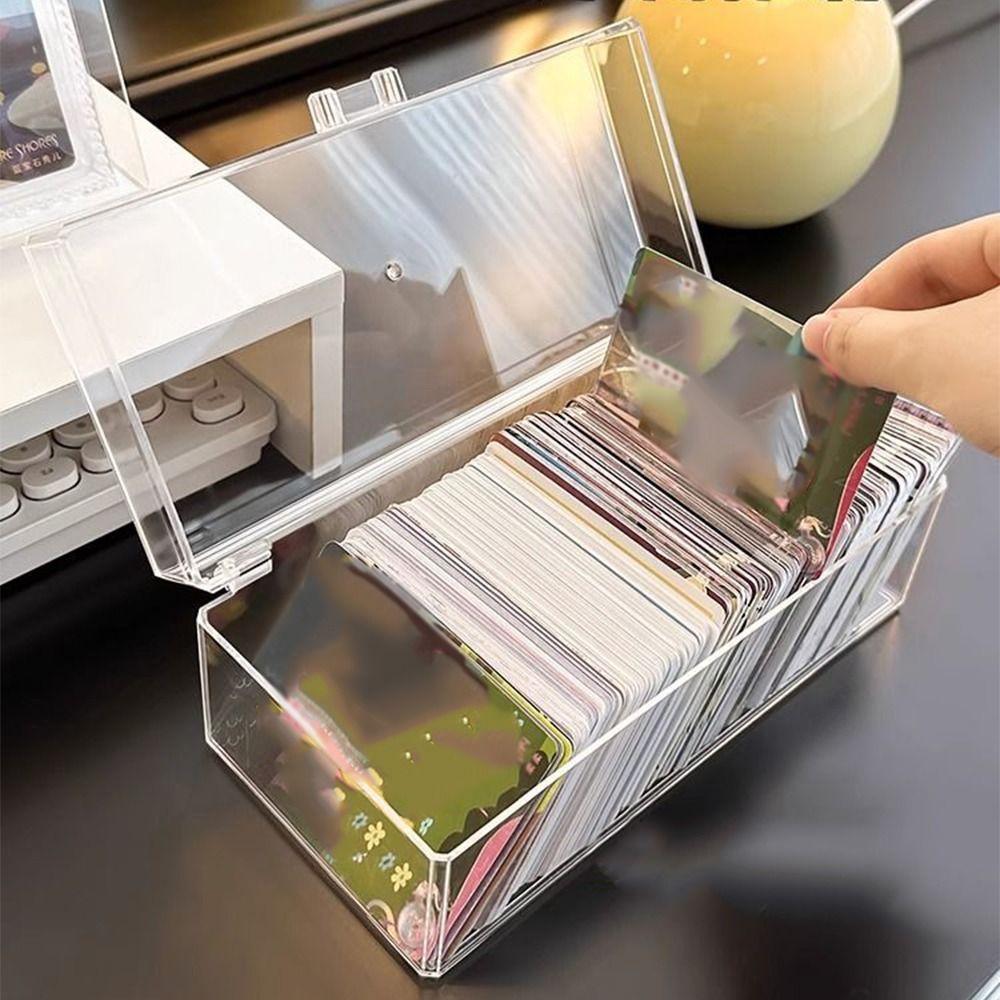 DIY Foto-Karten Aufbewahrungsbox Große Kapazität Make-up Organizer Behälter mit Deckel Foto-Ausstellung