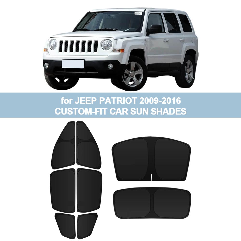 For JEEP PATRIOT 2009-2016 Windshield Sun Shade Side Window Shades Cover Sun Visor Shield Privacy Protection Car Accessories 8 PCS PATRIOT 09-16