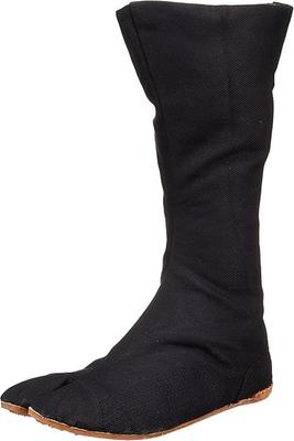 Rikioh Tabi F12W Sewn-on Fighter, 12-Sheet Kohaze, Black, Thick, 28.0cm,