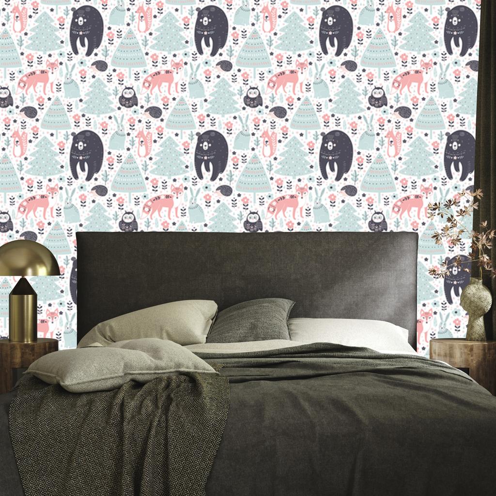 Forest Animals Wallpaper for Living Room and Bedroom 50x1000