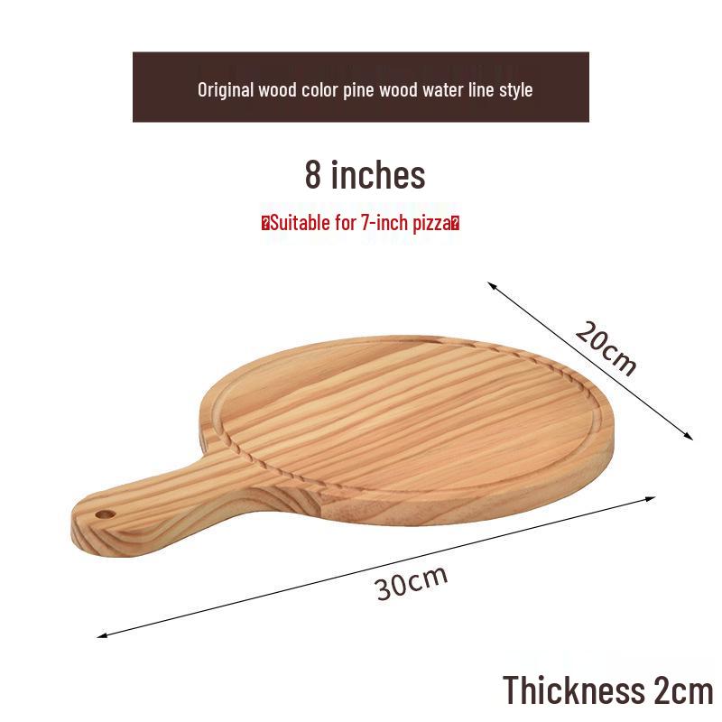 Japanese Style Round Wooden Pizza Pan and Tray