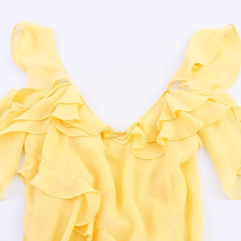 Kaslead New Women clothes Western Style Fashion Simple Patchwork Laminated Decoration Dress 1223459