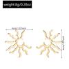 Sunflower earrings European and American geometric alloy jewelry women's niche light luxury retro earrings hollow earrings