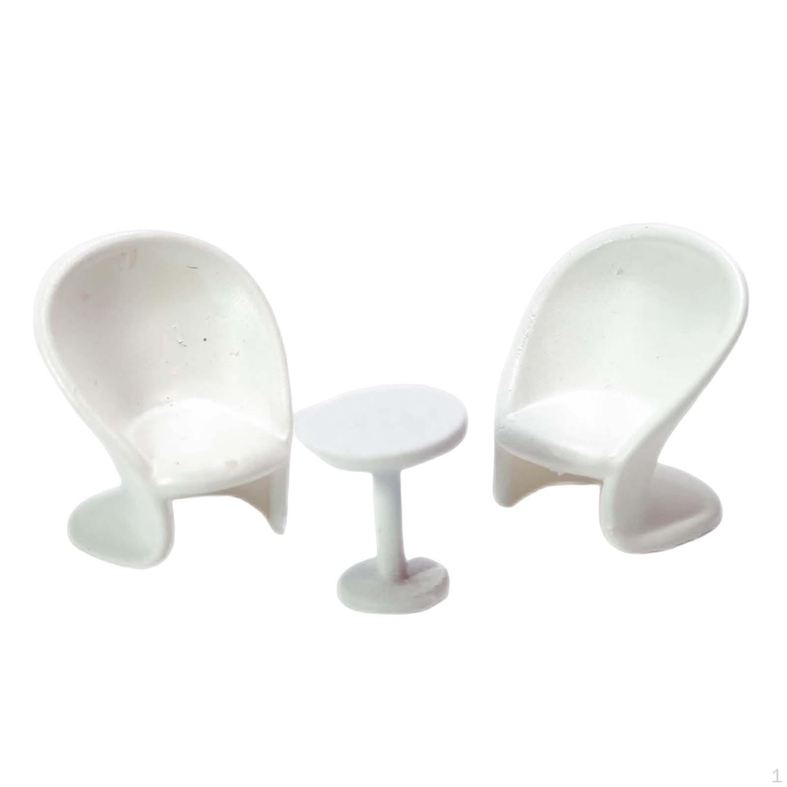 

1/87 масштаб HO Миниатюрные фигурки DIY Модель Диорама Игрушки Коллекционный предмет Современный стол и White