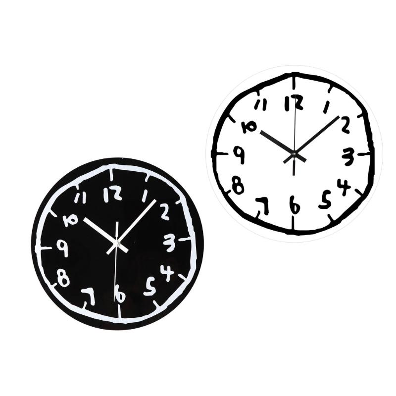 Acrylic Graffitis Number Wall Clock Silents Decorative Clock for Hotel Office and Home Decoration