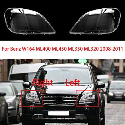 For Benz W164 ML400 ML450 ML350 ML320 2008-2011 Headlights Transparent Cover Lampshdade Headlamp Shell Lens