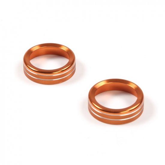 Για Ford Ranger 2015-2018 Δακτύλιος Διακόσμησης Κουμπιού Έντασης/Media Πορτοκαλί Κράμα Αλουμινίου